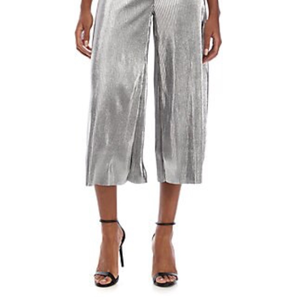 MICHAEL Michael Kors Pleated Metallic Pants - Picture 2 of 2